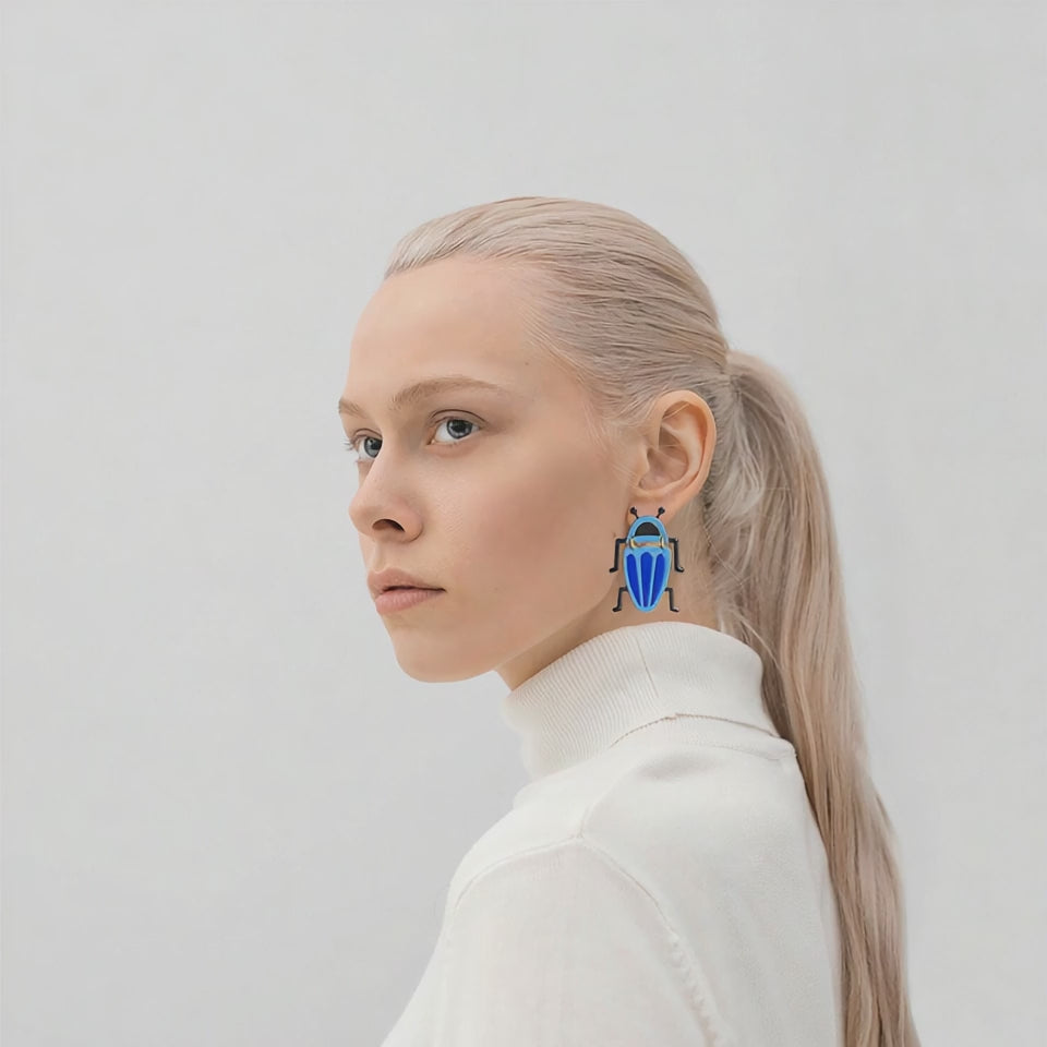 Böcek Küpeleri – Mavi