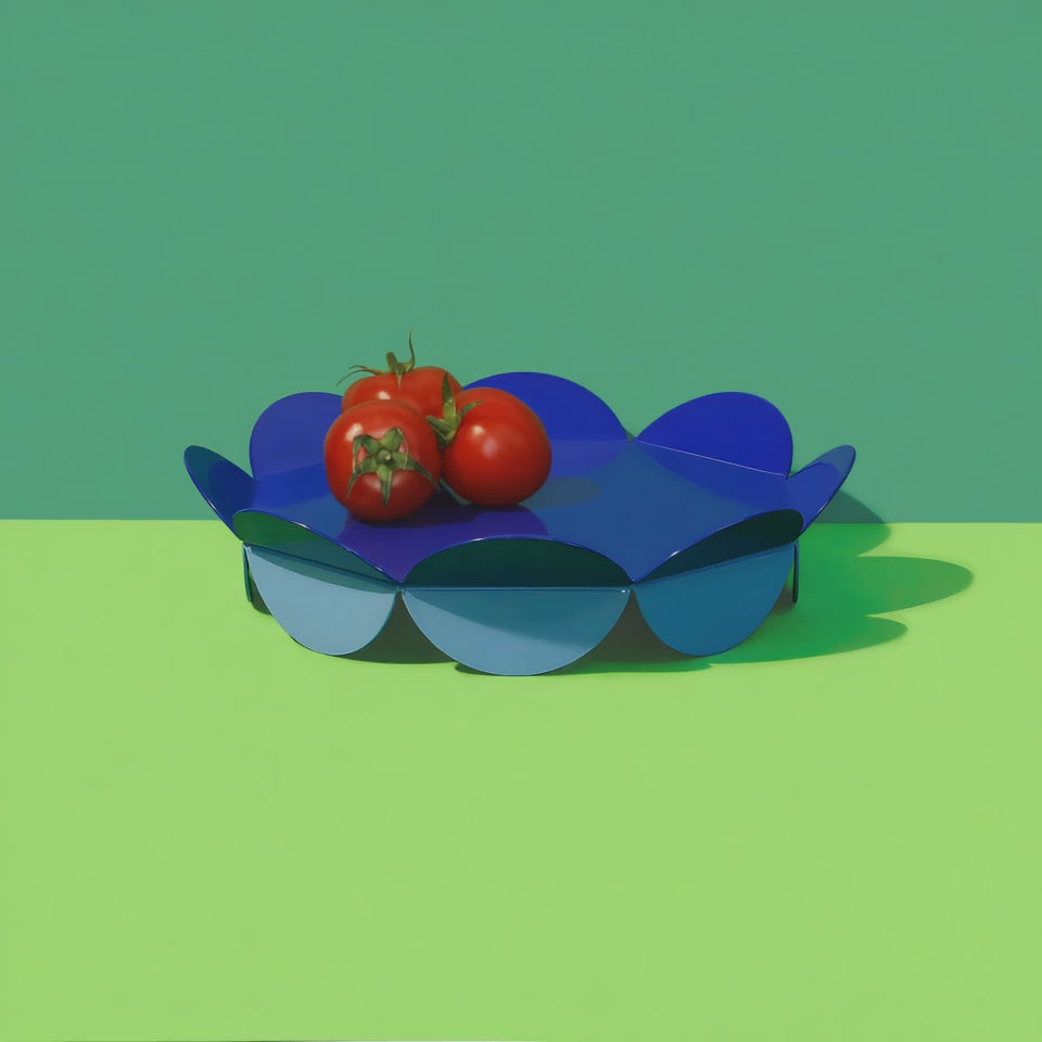 Flower Serving Stand L  – Blue