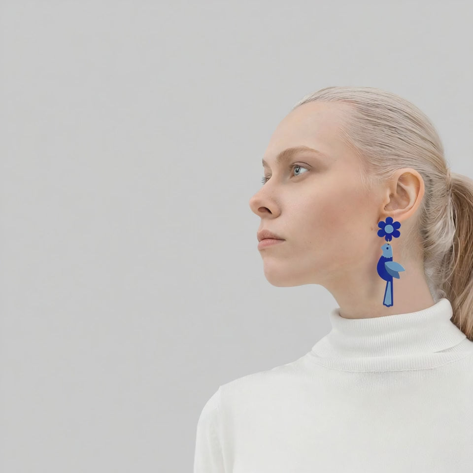 Kuş Küpeleri – Mavi