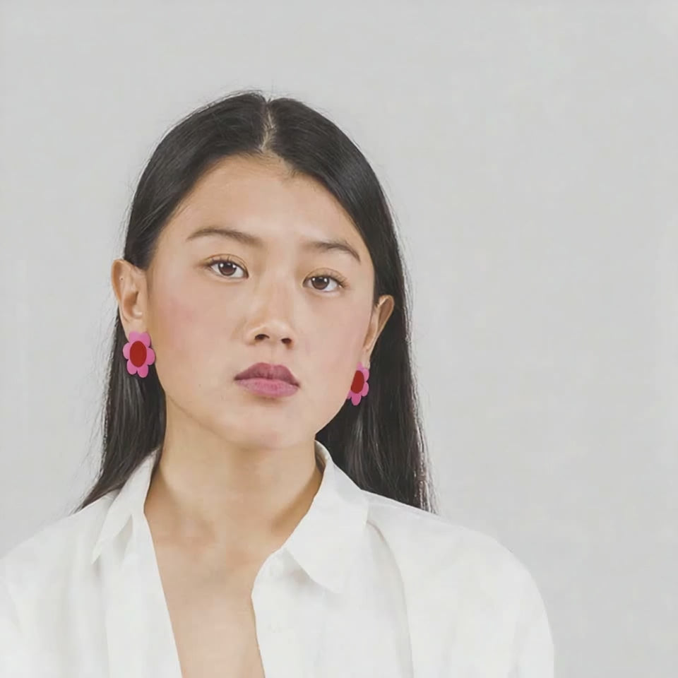 Papatya Küpeler – Pembe